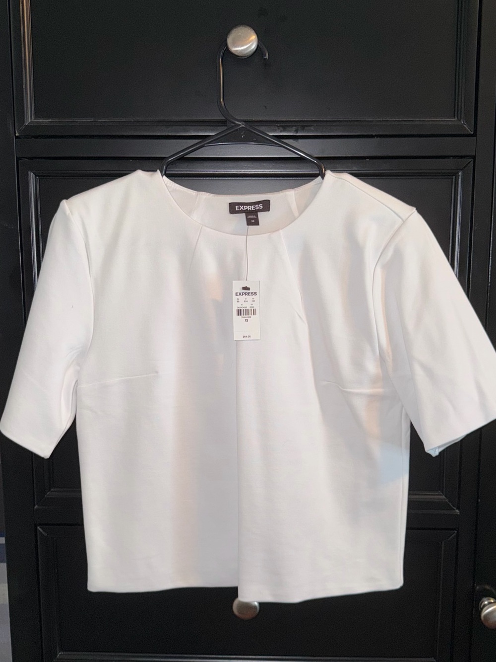 Express White Short Sleeve Crewneck Top